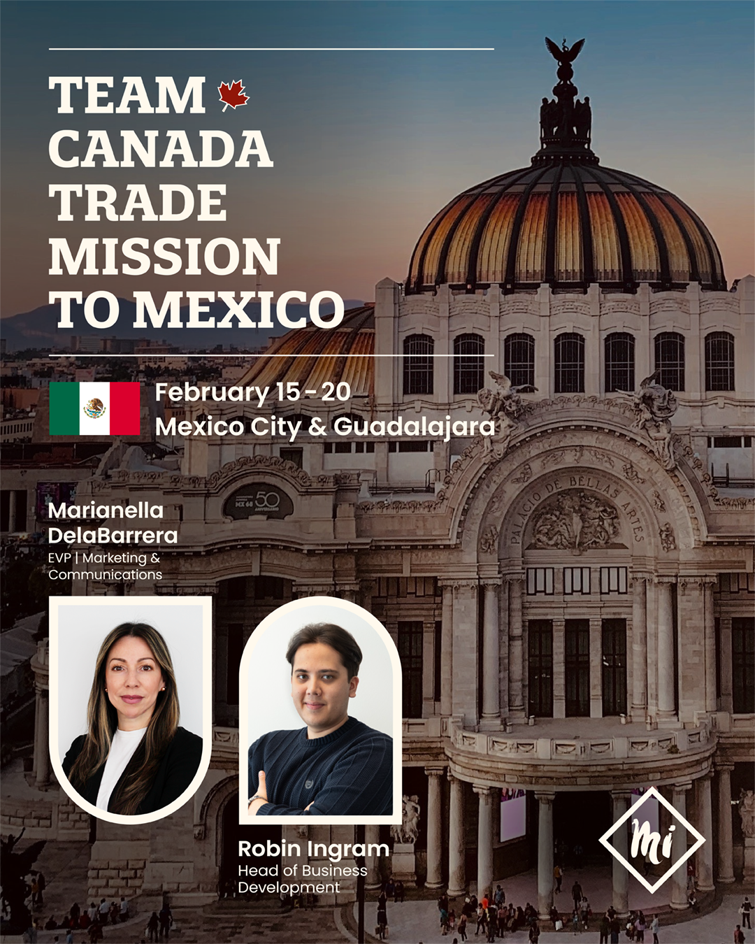 MI Concept + Design Inc. banner for Team Canada Trade Mission to Mexico