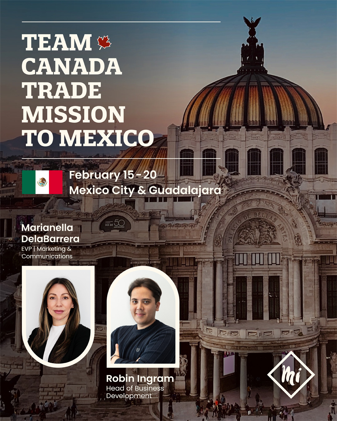 MI Concept + Design Inc. banner for Team Canada Trade Mission to Mexico